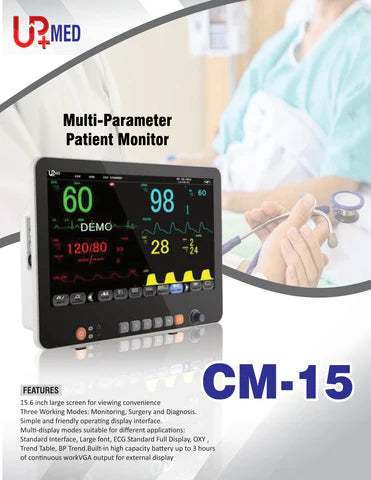 Multi Parameters Patient Monitor CM-15 - Best Quality CM-15 Patient BP ECG SPO2 Etc Monitors