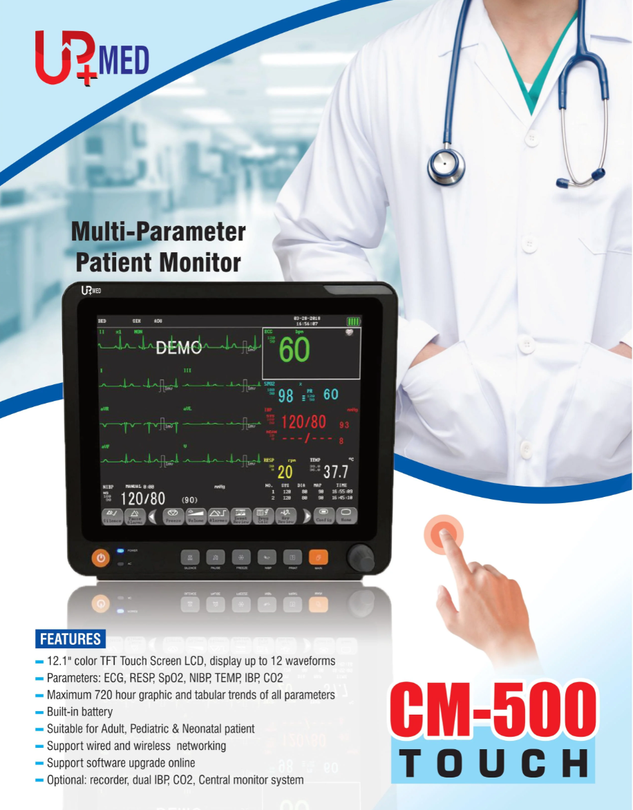 Multi-Parameter Patient Monitor CM500 in Pakistan - UPmed CM 500 Multi-parameter