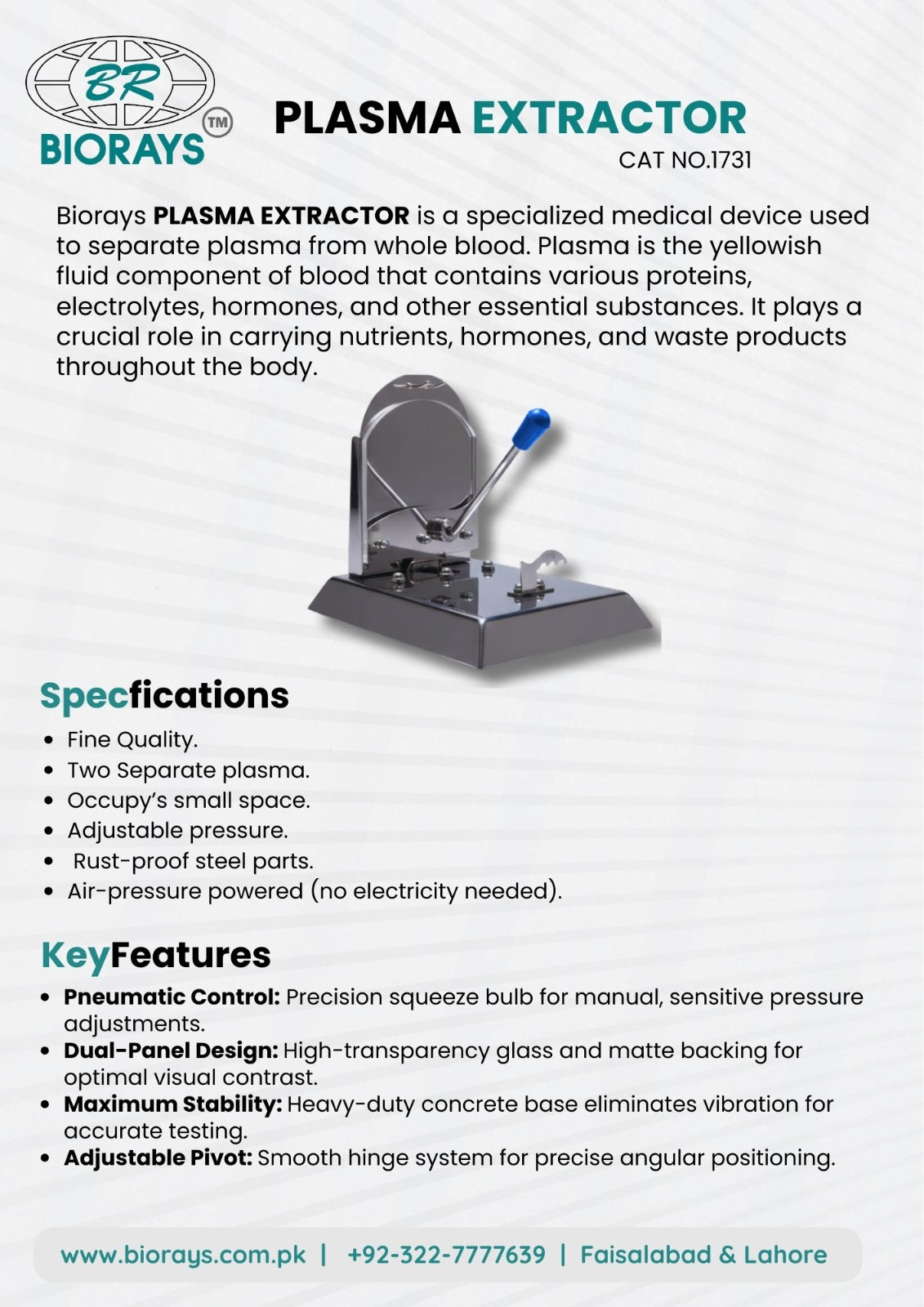 Plasma Extractor Kit Plasma extractor | Biorays